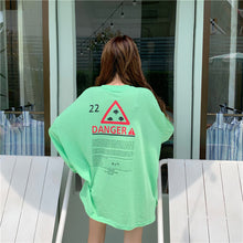 Load image into Gallery viewer, Korean version of the new women's wear micro-transparent 100-letter pattern printed long-sleeved sunscreen women