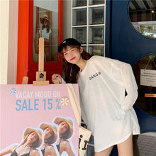 Load image into Gallery viewer, Korean version of the new women's wear micro-transparent 100-letter pattern printed long-sleeved sunscreen women