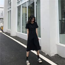 Load image into Gallery viewer, 2019 Korean version of the new women's retro student loose doll shirt long A dress 2015