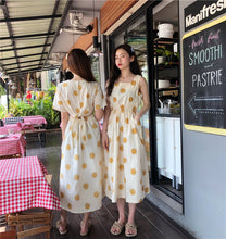 Load image into Gallery viewer, Han Feng sleeveless pocket color wave point skirt+tie dress girlfriends 5866