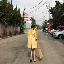 Load image into Gallery viewer, 2019 new ladies striped T-shirt+black strap wide leg shorts two-piece 8850