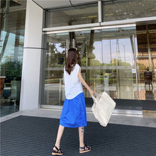 Load image into Gallery viewer, Summer 2019 new suit female design lantern skirt skirt+pop print split coat 9938
