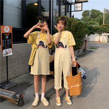 Load image into Gallery viewer, 2019 new women's boudoir straight strap jeans pants Joker student skirt